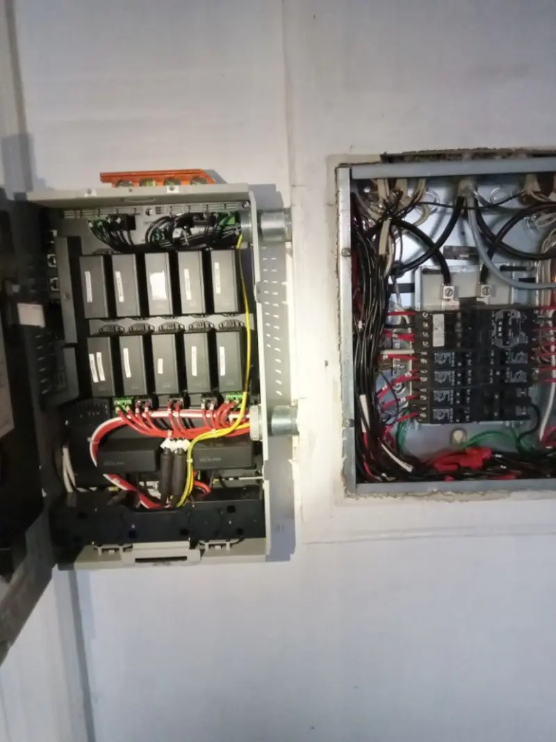 Electrical panel upgrade completed for Security Camera Wiring in Mooresville
